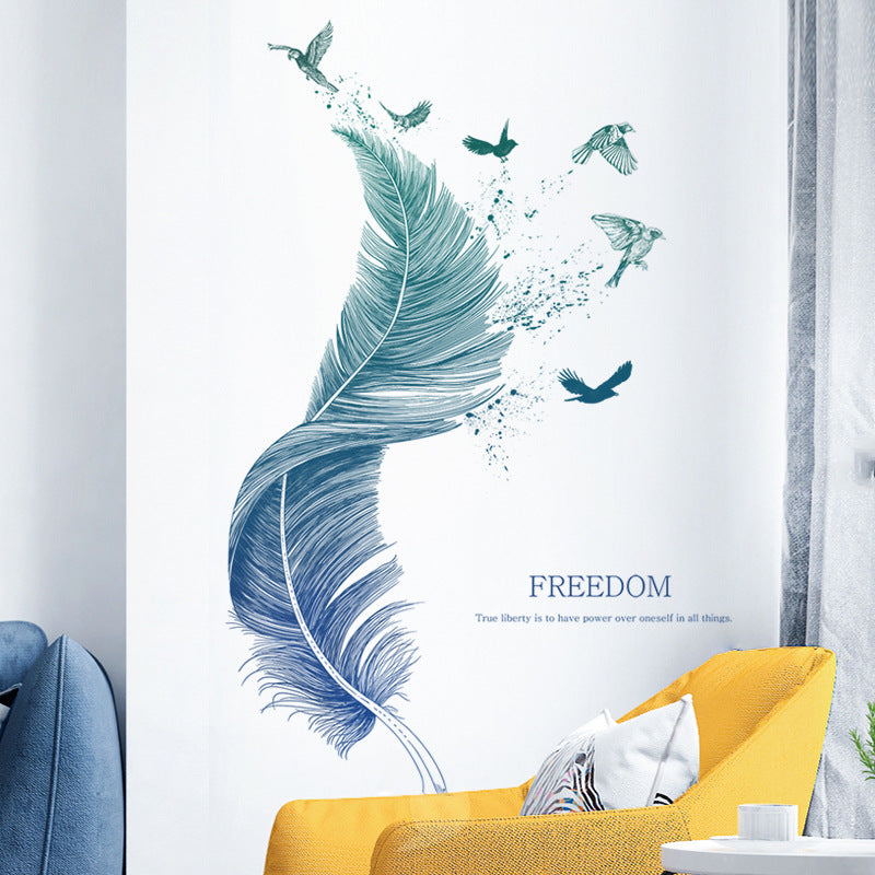 Simple  feather wallpaper stickers