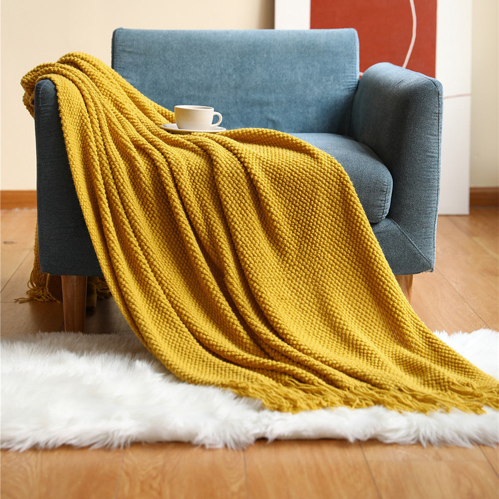 Sofa Blankets, Blankets, Blankets, Pineapple Grid Knitted Blankets