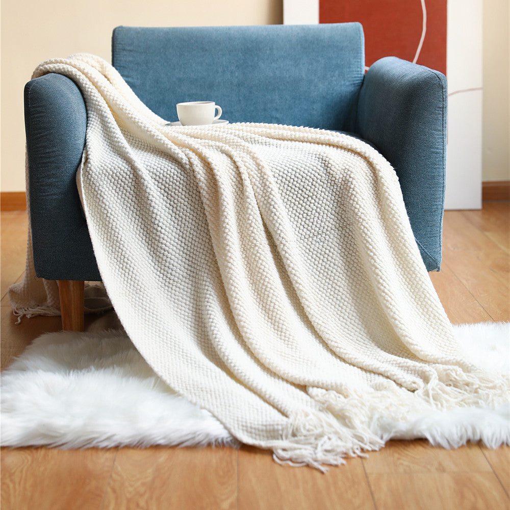 Sofa Blankets, Blankets, Blankets, Pineapple Grid Knitted Blankets