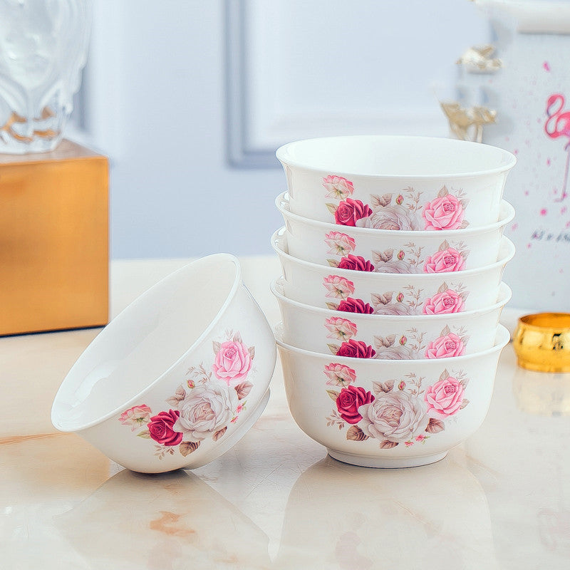 Elegant Jingdezhen Ceramic Soup Bowls (4.5 Inch, Set of 10)