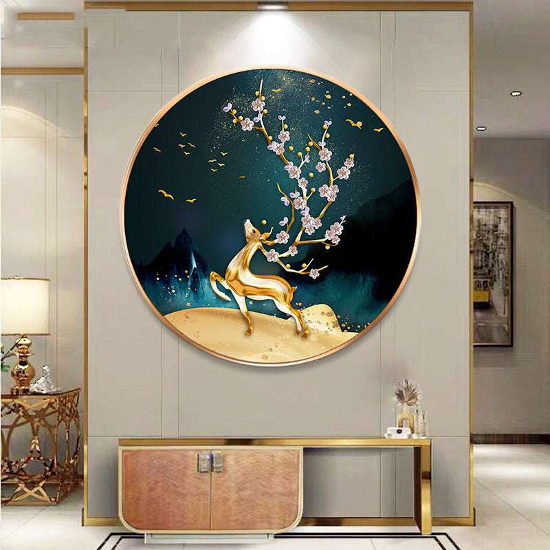 Diamond Painted Deer Living Room Crystal Living Room Tiled Cross Stitch
