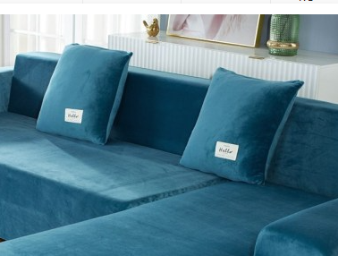 Silver Fox Velvet Living Room Elastic Furniture Sofa Cover