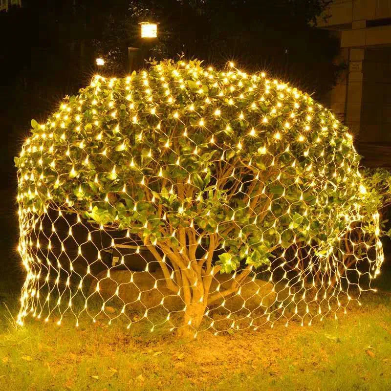 Cascading LED Net Lights: Indoor/Outdoor String Lights for Weddings, Parties, Gardens & More