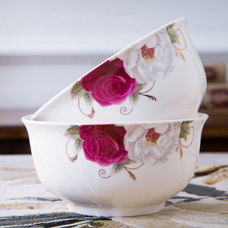 Elegant Jingdezhen Ceramic Soup Bowls (4.5 Inch, Set of 10)