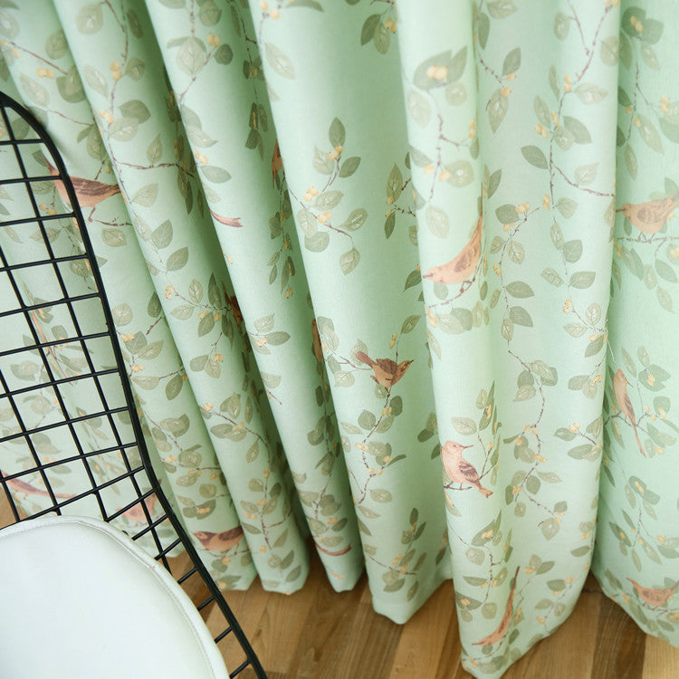 Light & Breezy Green Leaf Balcony Curtains